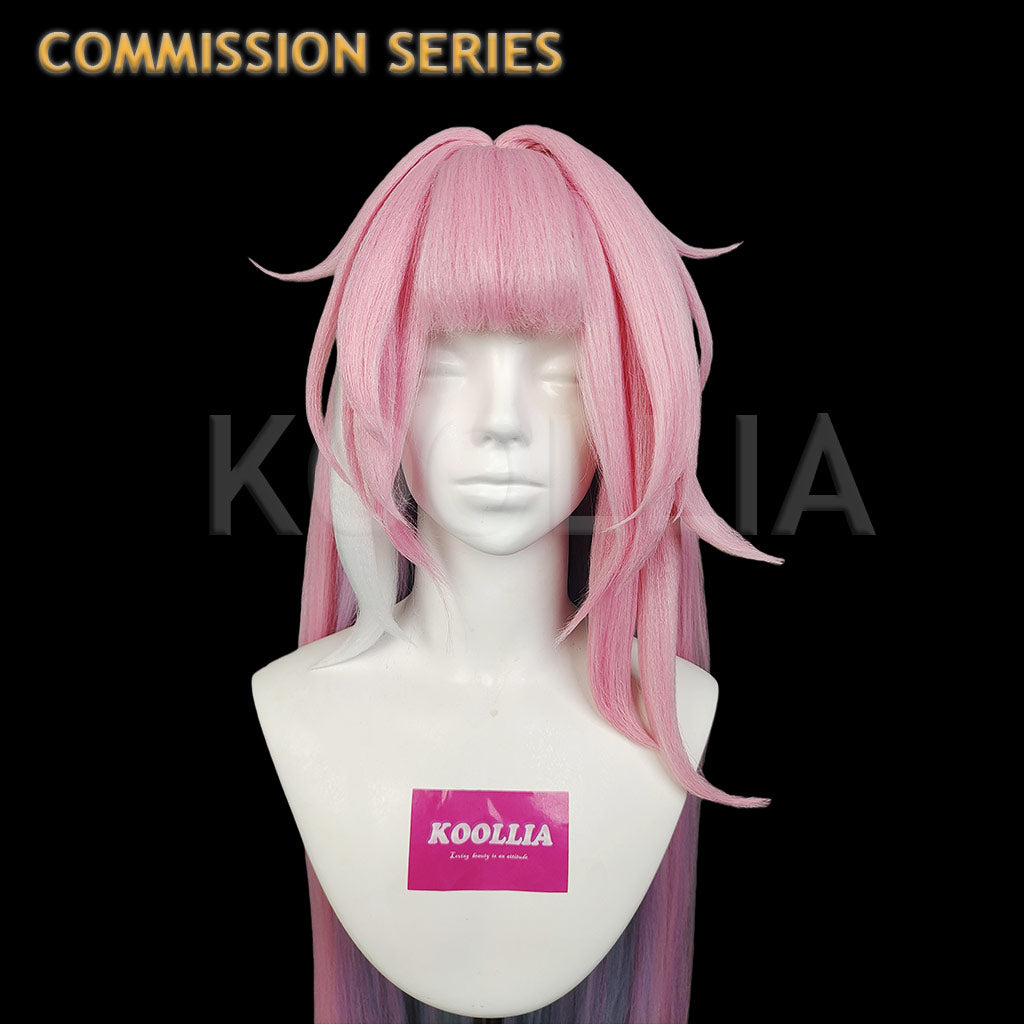 Honkai: Star Rail Cyrene Style – Pink-to-Blue Gradient Extra-Long Base Wig for Styling(Pre Order)