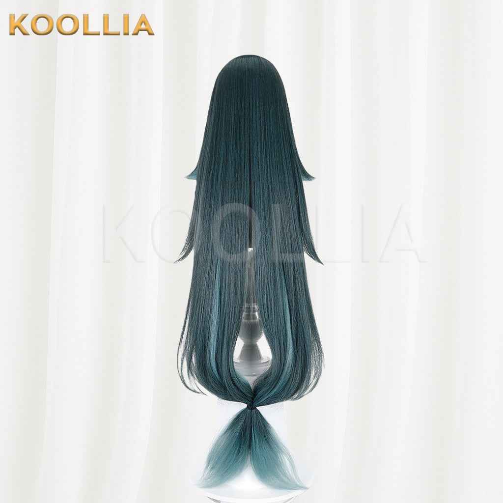 Genshin Impact Danica Wig Dark Green Gradient Long Wolf Cut Basic Wig