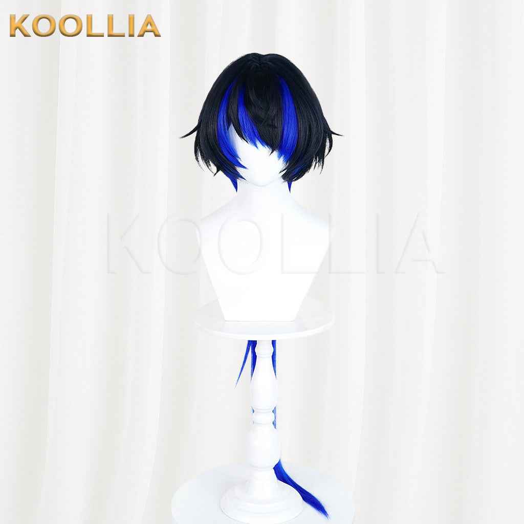 Yihuan Daphne Black Blue Gradient Wig Integrated Long Straight Tail Realistic Scalp Top Basic Wig