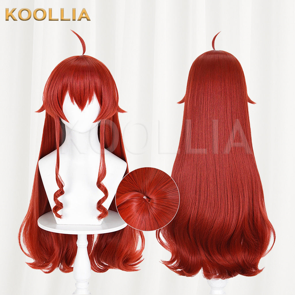 Mushoku Tensei Eris Wig Fire Red Extra Long Fluffy Wave Basic Wig