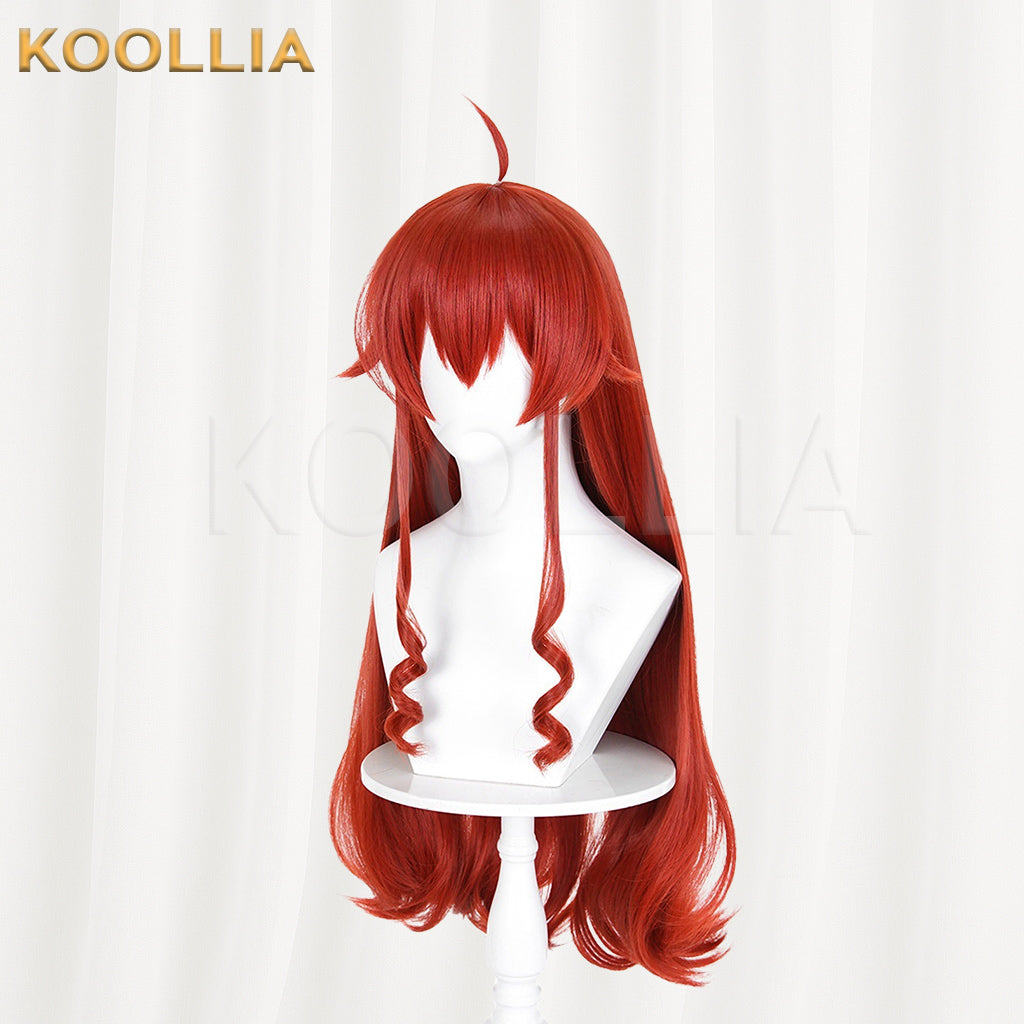 Mushoku Tensei Eris Wig Fire Red Extra Long Fluffy Wave Basic Wig