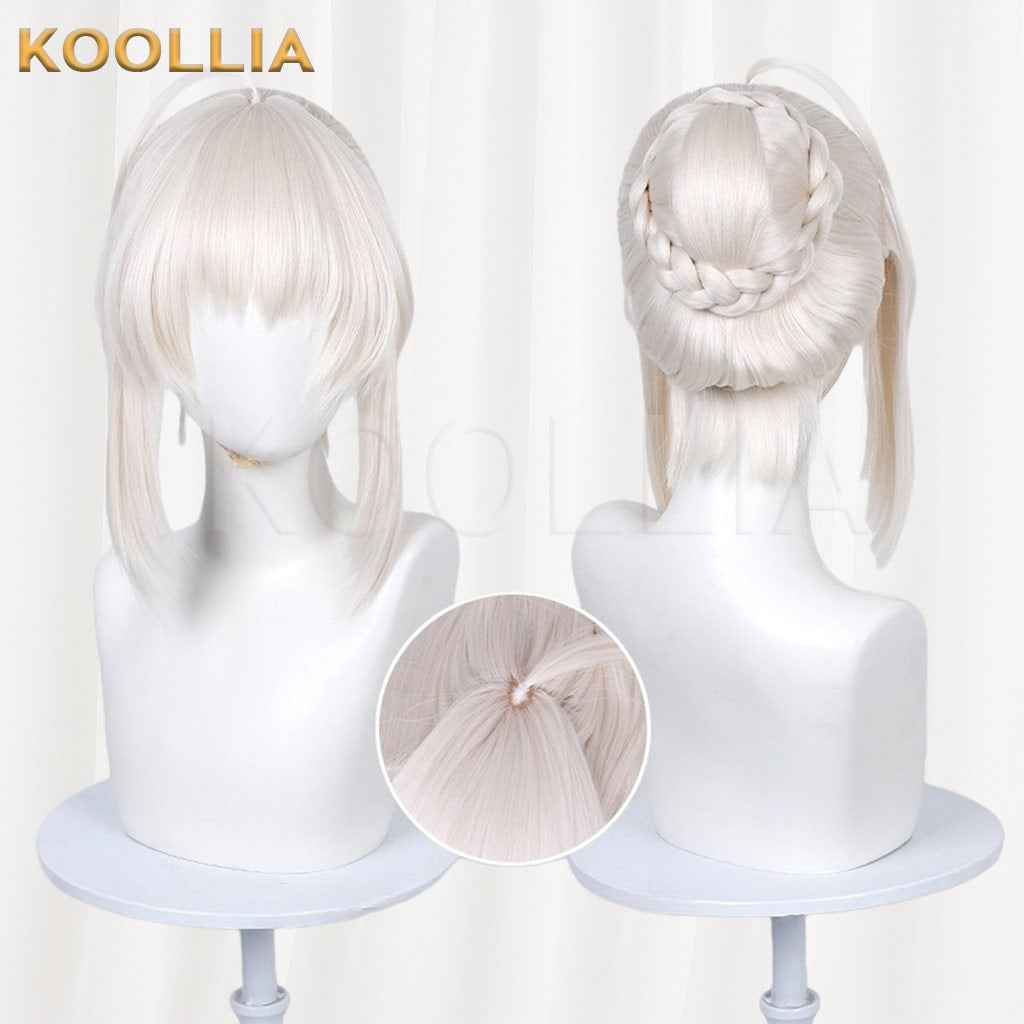 Fate/Zero Artoria Pendragon Saber Cream Blonde Integrated Updo Basic Wig