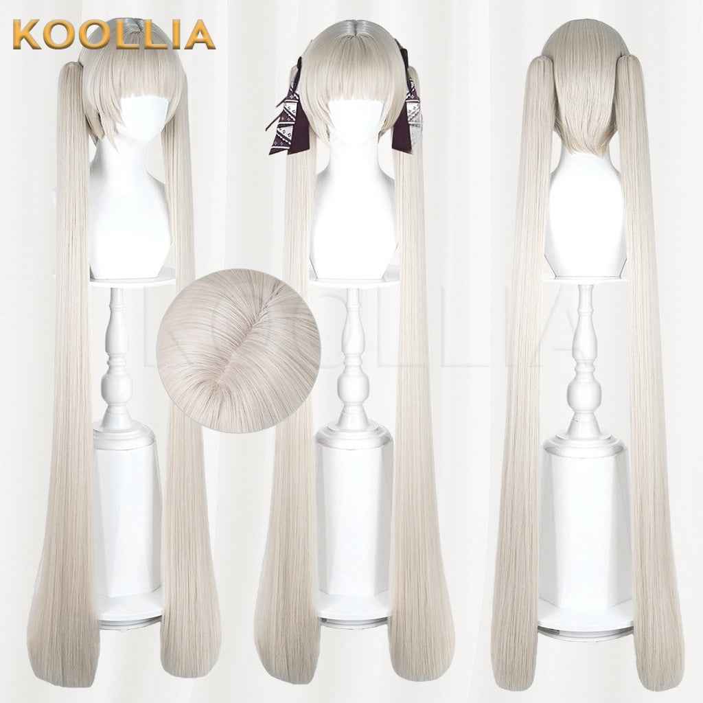 Azur Lane Formidable Cream White Twin Tails Cosplay Wig Two Length Options Basic Wig