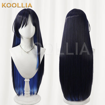 Gasoline Alley Futaba Minato Wig Navy Blue Bright Blue Long Straight Basic Wig