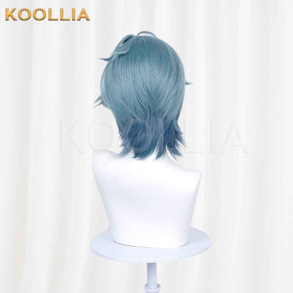 Genshin Impact Lorn Grey Blue Styled Basic Wig