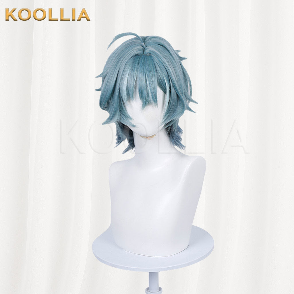 Genshin Impact Lorn Grey Blue Styled Basic Wig