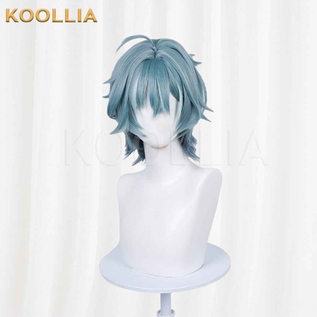 Genshin Impact Lorn Grey Blue Styled Basic Wig