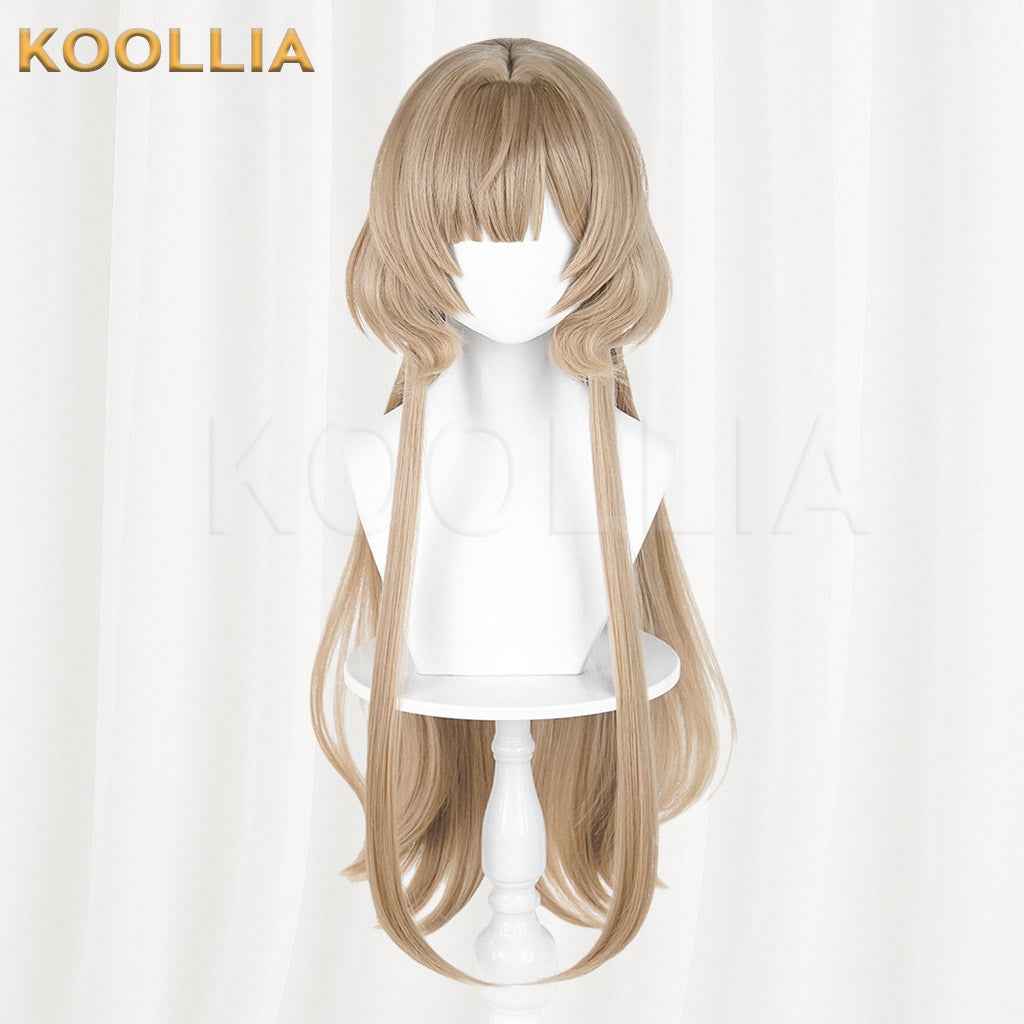 Genshin Impact Sandrone Solid Milk Tea Light Brown 100cm Long Straight Basic Wig