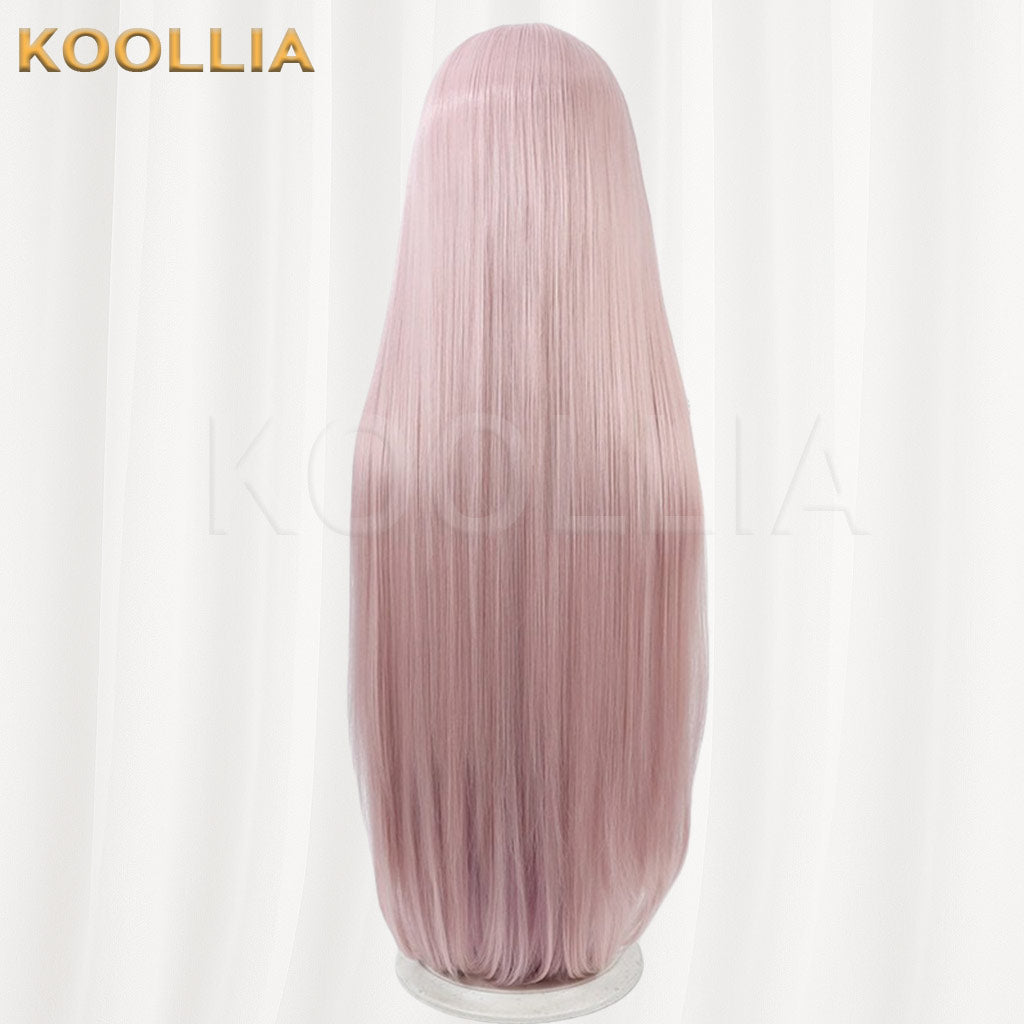 Azur Lane Kagetsu Light Pink With Purple Gradient Ends Long Straight Hair Basic Wig