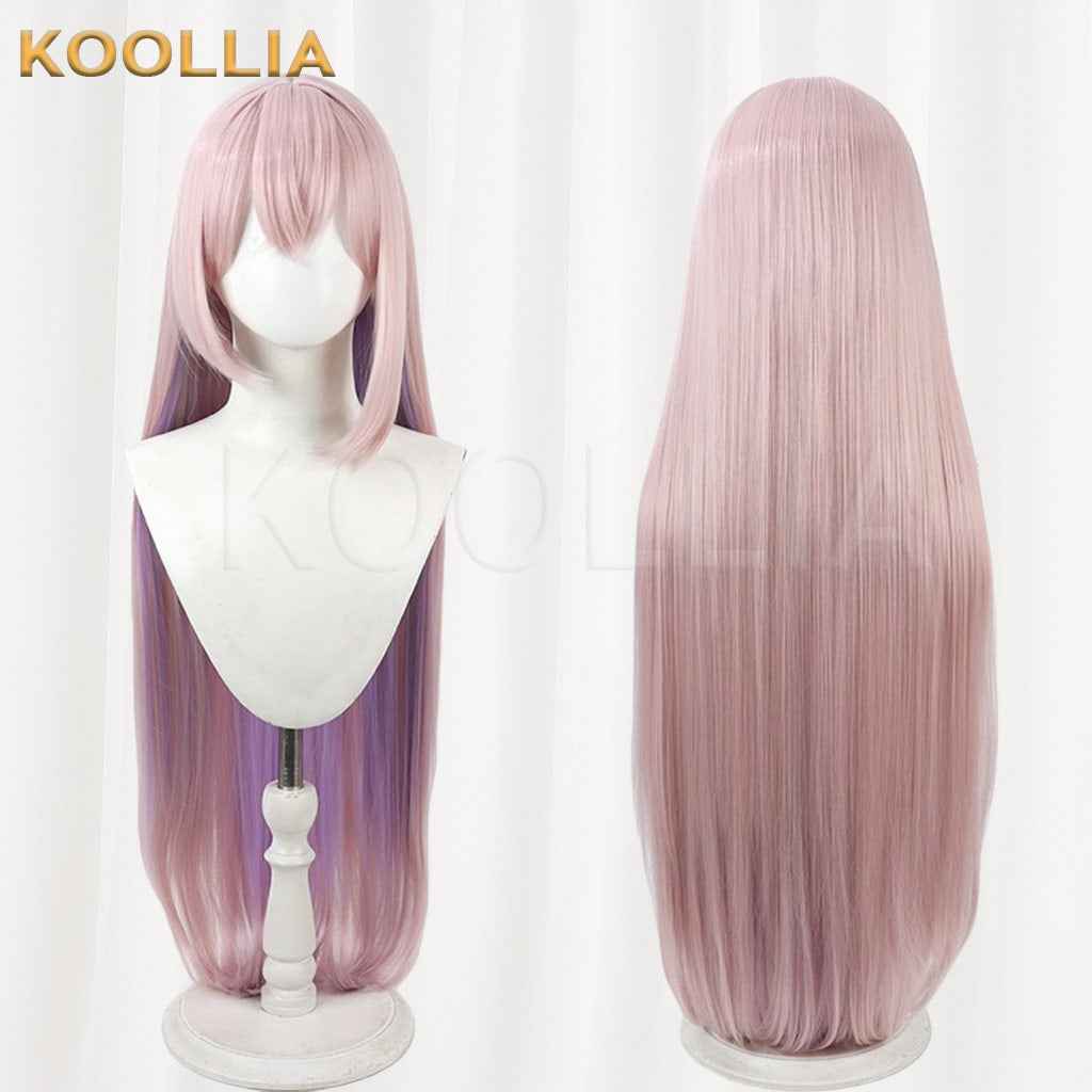 Azur Lane Kagetsu Light Pink With Purple Gradient Ends Long Straight Hair Basic Wig