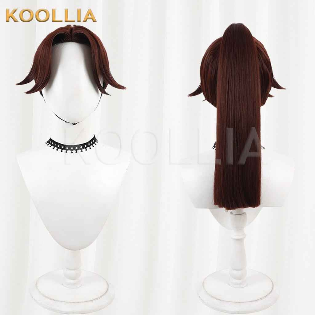 Nintama Rantarō Hirataki Yashamaru Reddish Brown Middle Part Short Hair Basic Wig