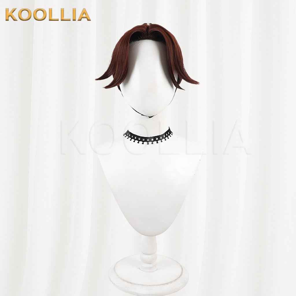 Nintama Rantarō Hirataki Yashamaru Reddish Brown Middle Part Short Hair Basic Wig