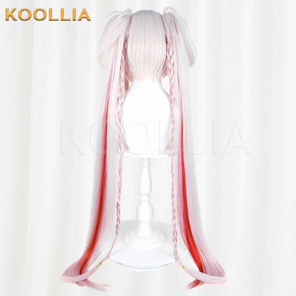 Honkai: Star Rail Sparkle Sweet Dream Radio Pink White Red Gradient Twin Tails Basic Wig
