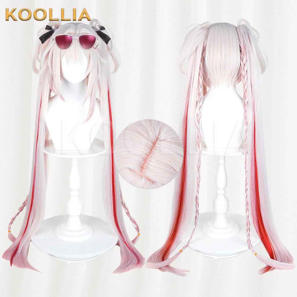 Honkai: Star Rail Sparkle Sweet Dream Radio Pink White Red Gradient Twin Tails Basic Wig
