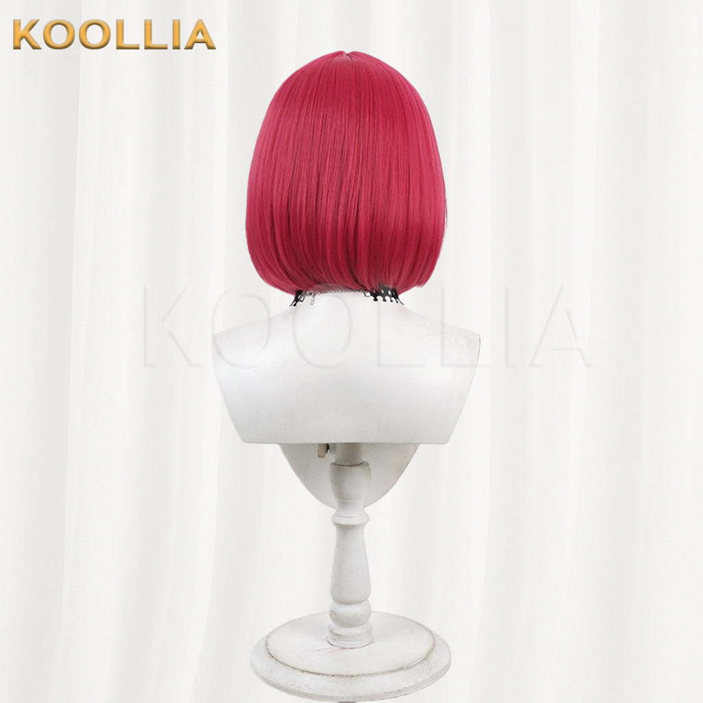 Hololive English IRyS Wig Bright Magenta BOB Short Basic Wig