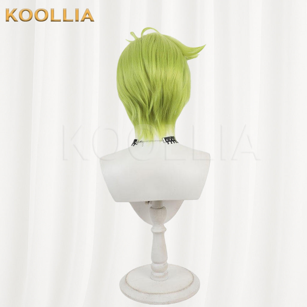 18TRIP Karikane Sakujirou Wig Bright Lime Green Spiky Short Basic Wig