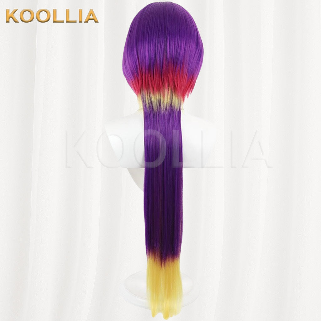 Welcome to Demon School! Iruma-kun Kuromu Purple Red Yellow Gradient Long Ponytail Basic Wig