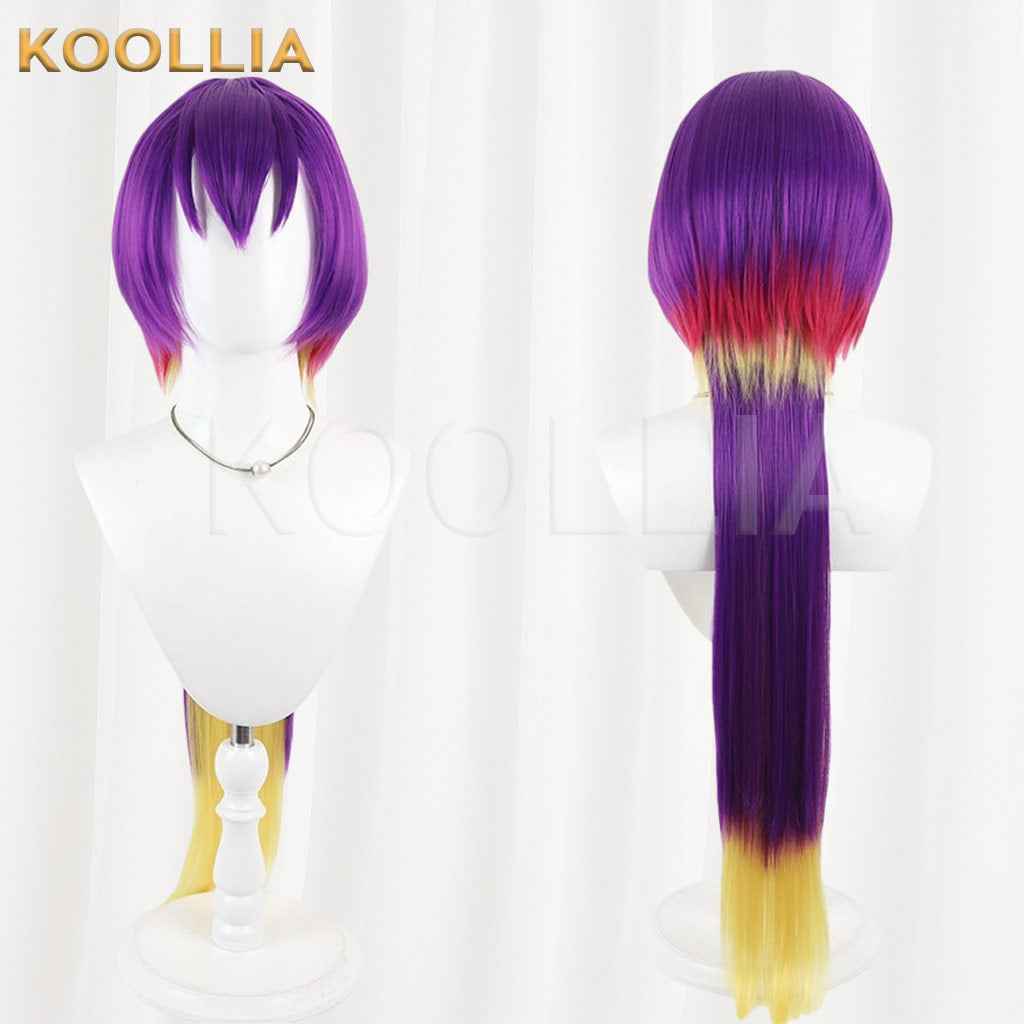 Welcome to Demon School! Iruma-kun Kuromu Purple Red Yellow Gradient Long Ponytail Basic Wig
