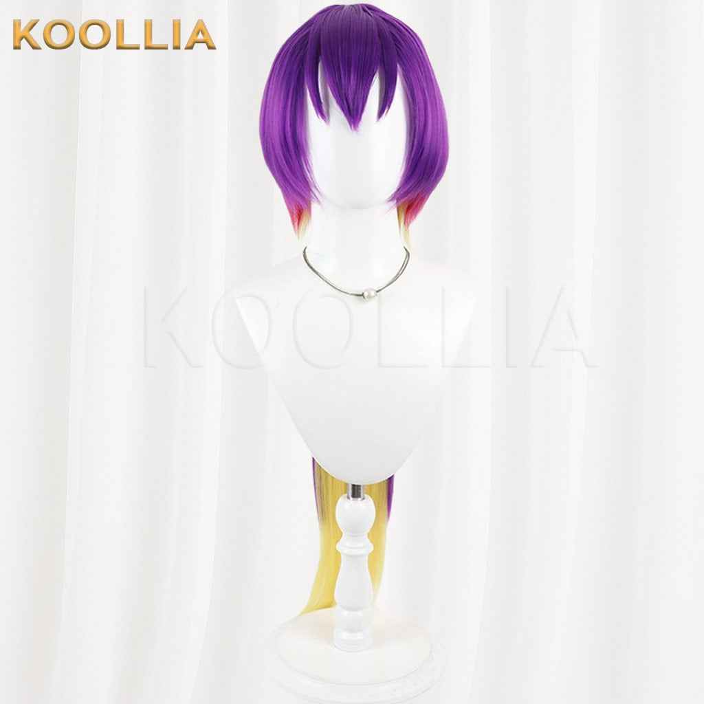 Welcome to Demon School! Iruma-kun Kuromu Purple Red Yellow Gradient Long Ponytail Basic Wig
