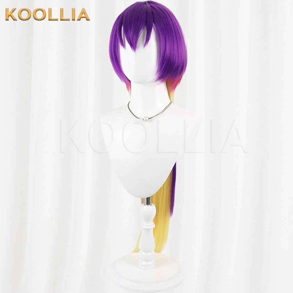 Welcome to Demon School! Iruma-kun Kuromu Purple Red Yellow Gradient Long Ponytail Basic Wig