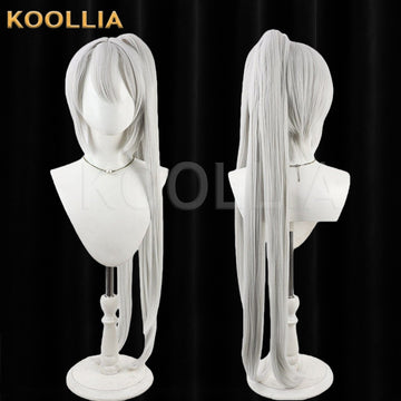 FGO Marie Antoinette Wig Silver White High Single Ponytail Straight Basic Wig