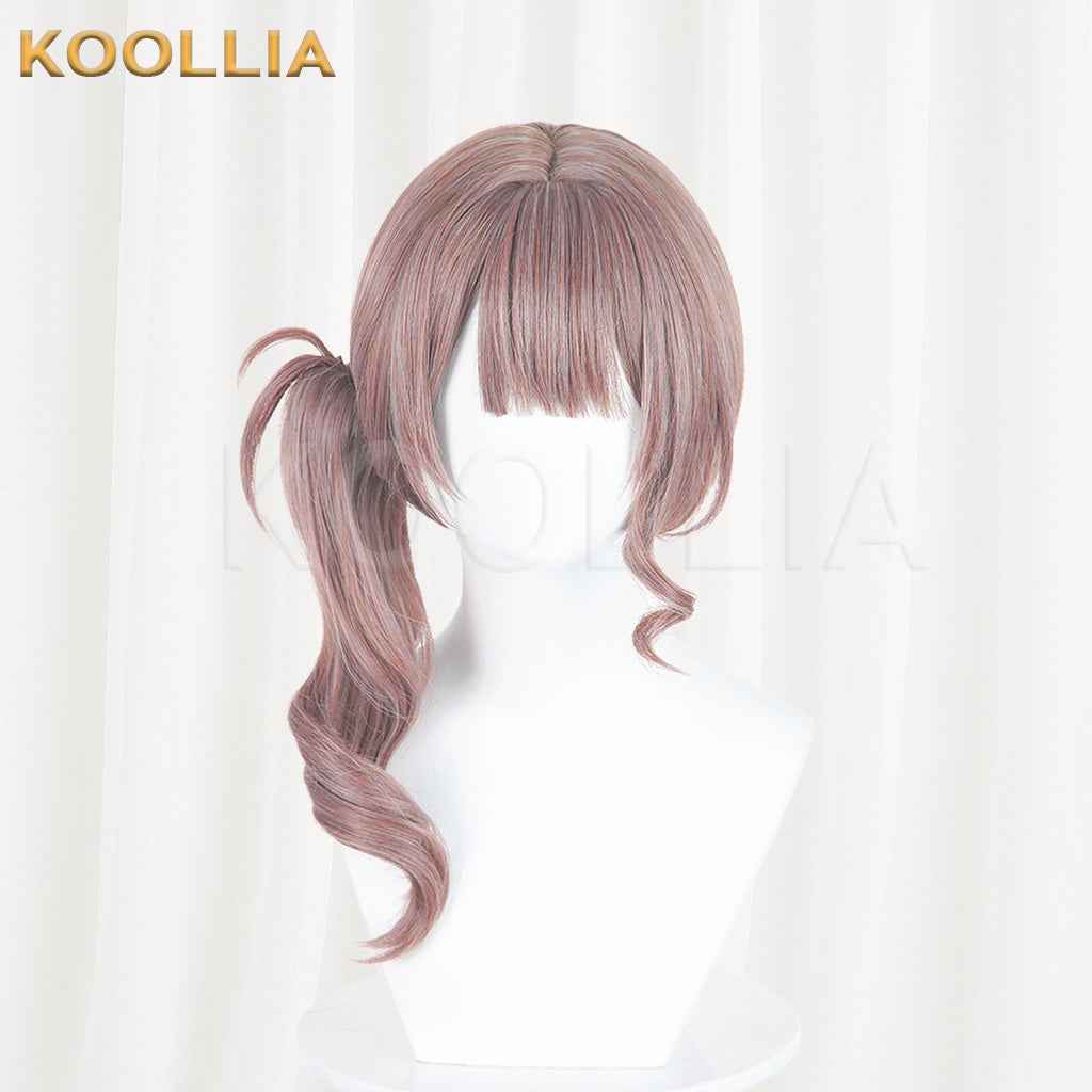 Project SEKAI Mochizuki Honami Milk Tea Brown Wig Detachable Tiger Mouth Clip Ponytail Realistic Scalp Top Basic Wig
