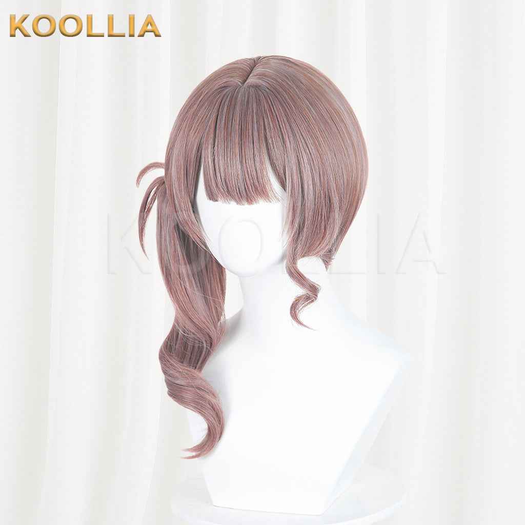 Project SEKAI Mochizuki Honami Milk Tea Brown Wig Detachable Tiger Mouth Clip Ponytail Realistic Scalp Top Basic Wig