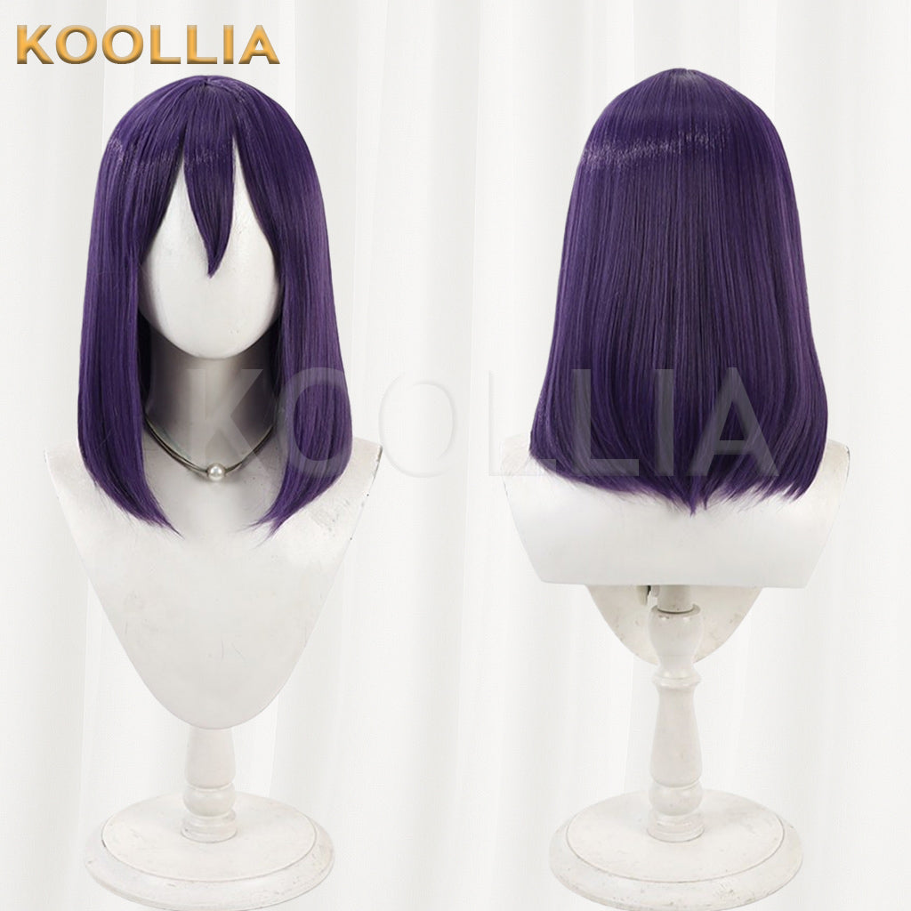 Touhou Project Nagae Iku Wig Dark Purple Shoulder Straight Bob Basic Wig
