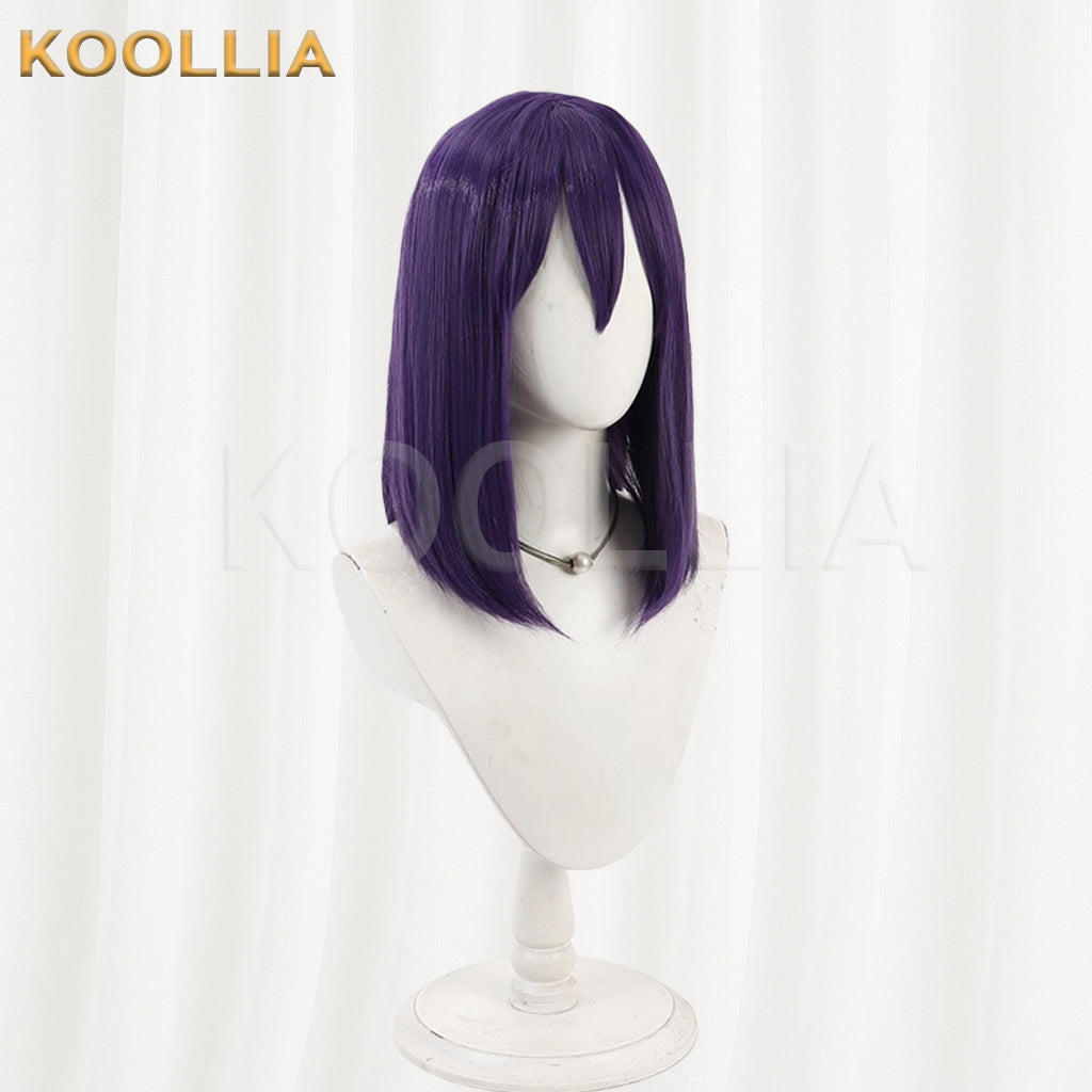 Touhou Project Nagae Iku Wig Dark Purple Shoulder Straight Bob Basic Wig