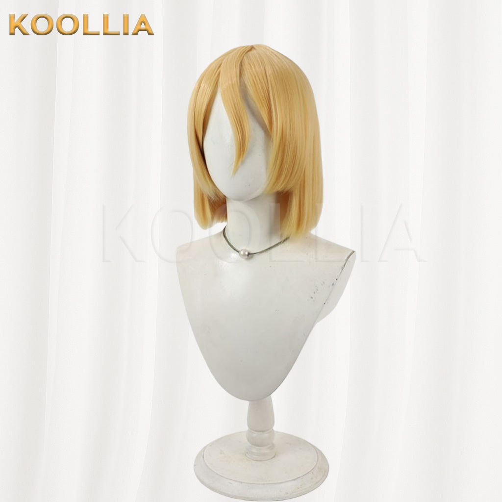 Dr.STONE Nanami Ryusui Bright Golden Bob Short Hair Basic Wig