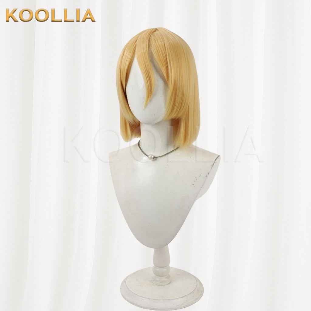 Dr.STONE Nanami Ryusui Bright Golden Bob Short Hair Basic Wig