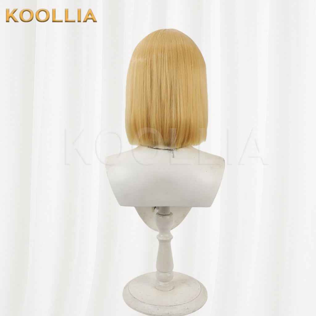 Dr.STONE Nanami Ryusui Bright Golden Bob Short Hair Basic Wig