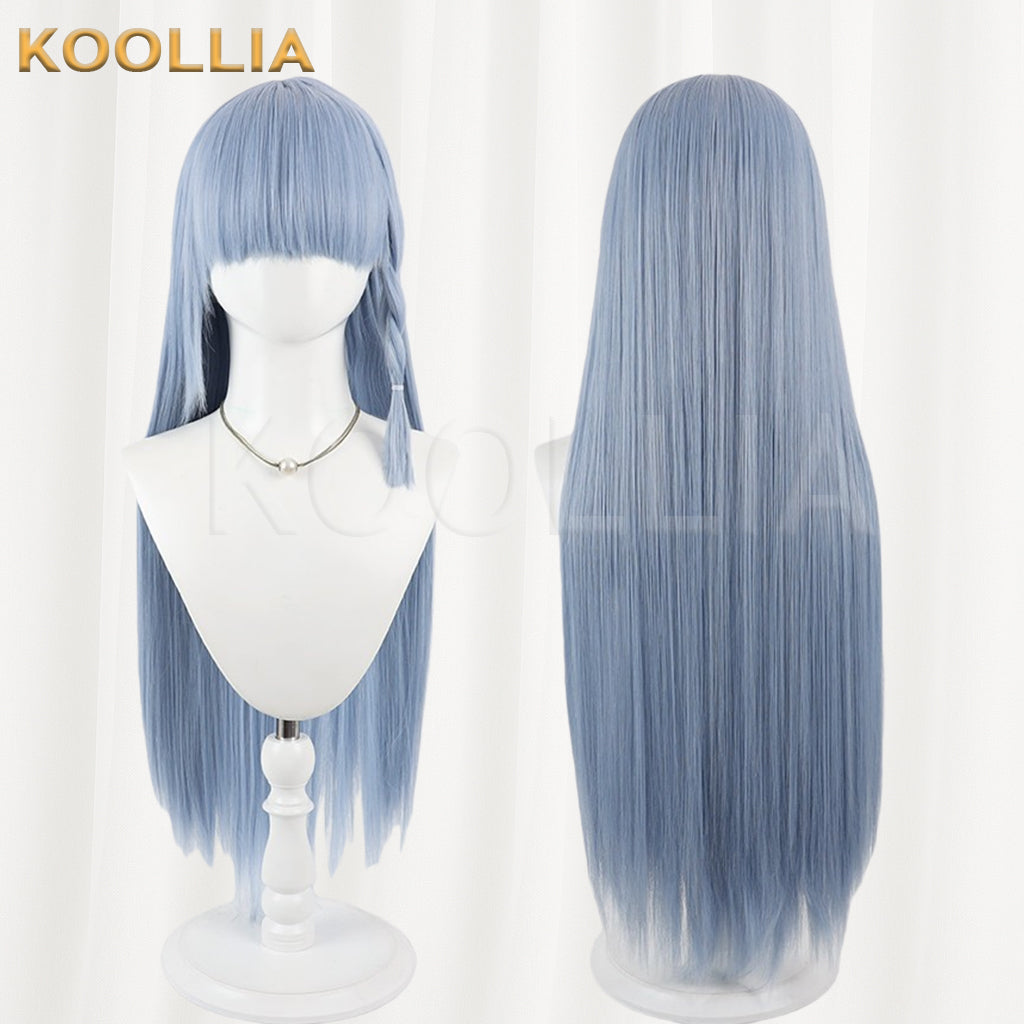 Re:Zero Rem Wig Misty Ice‑Blue Realistic Scalp Top 3D Fan‑Art Extra‑Long Loose Wig Basic Wig