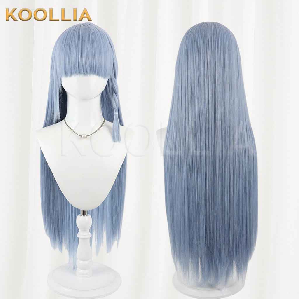 Re:Zero Rem Wig Misty Ice‑Blue Realistic Scalp Top 3D Fan‑Art Extra‑Long Loose Wig Basic Wig
