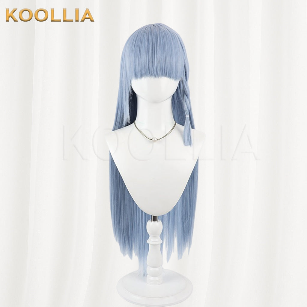 Re:Zero Rem Wig Misty Ice‑Blue Realistic Scalp Top 3D Fan‑Art Extra‑Long Loose Wig Basic Wig