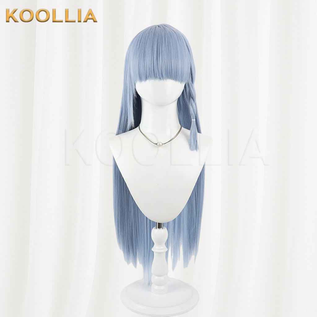 Re:Zero Rem Wig Misty Ice‑Blue Realistic Scalp Top 3D Fan‑Art Extra‑Long Loose Wig Basic Wig