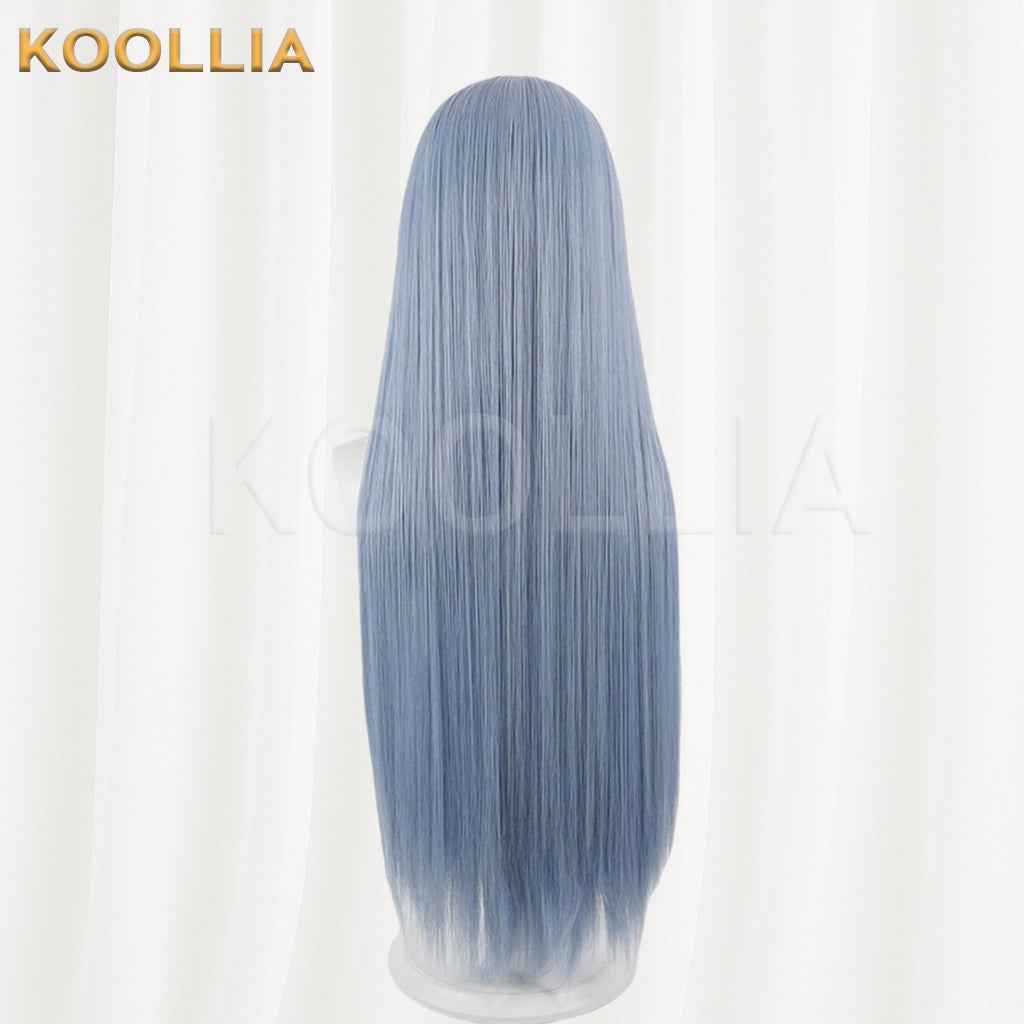 Re:Zero Rem Wig Misty Ice‑Blue Realistic Scalp Top 3D Fan‑Art Extra‑Long Loose Wig Basic Wig