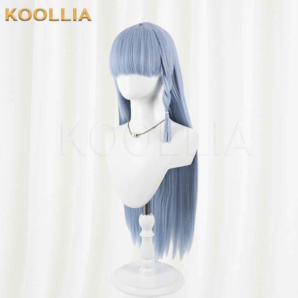 Re:Zero Rem Wig Misty Ice‑Blue Realistic Scalp Top 3D Fan‑Art Extra‑Long Loose Wig Basic Wig