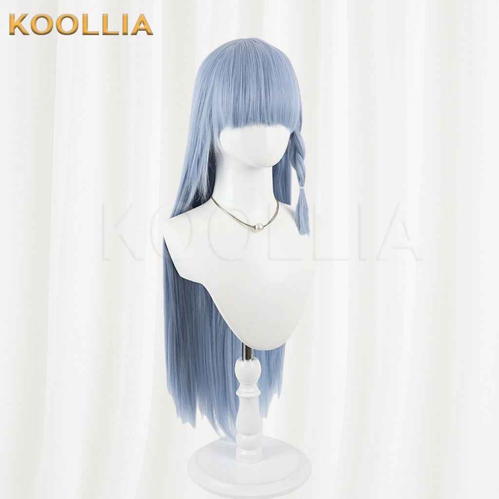 Re:Zero Rem Wig Misty Ice‑Blue Realistic Scalp Top 3D Fan‑Art Extra‑Long Loose Wig Basic Wig