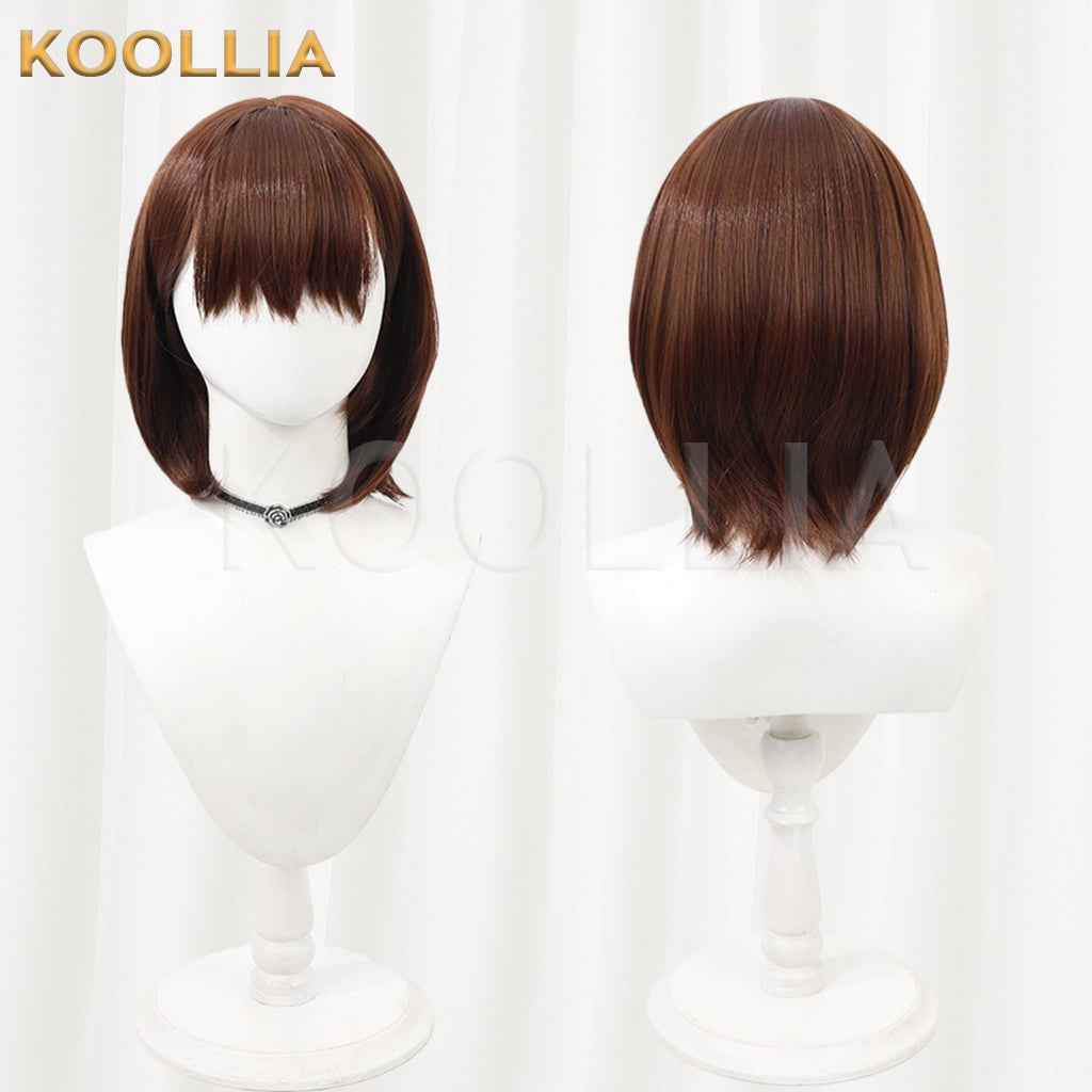The Idolmaster Cinderella Girls Sakuma Mayu Wig Dark Brown Bob Short Basic Wig