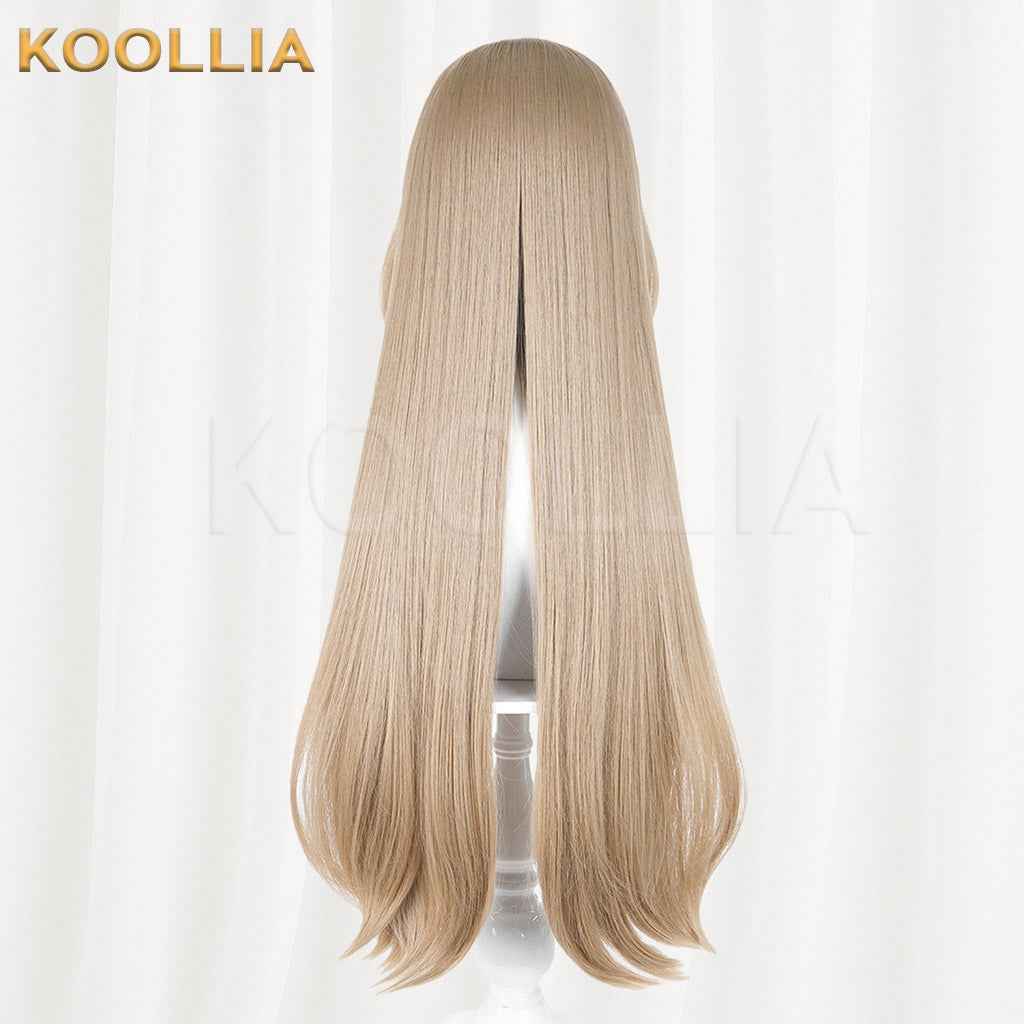 Genshin Impact Sandrone Solid Milk Tea Light Brown 100cm Long Straight Basic Wig