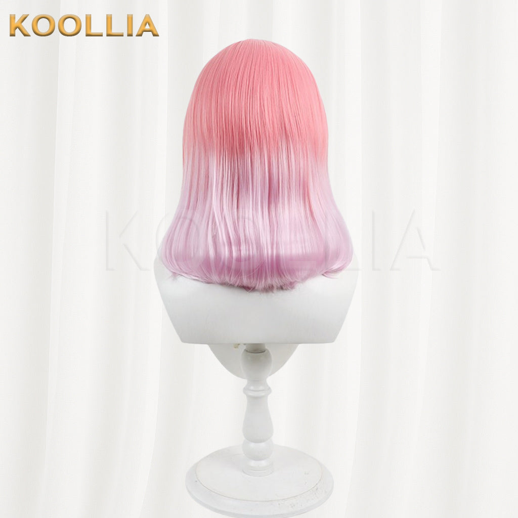 Maebashi Majo Sekijō Yuna Wig Sakura Pink Gradient Layered Short Basic Wig