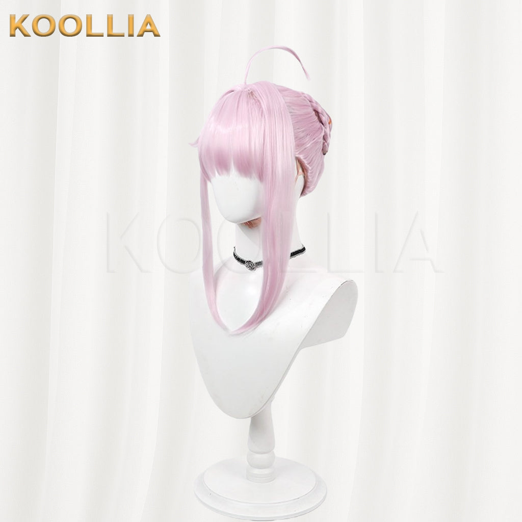 Blue Archive Shiranui Kaya Wig Light Cherry Blossom Pink Short Straight Basic Wig
