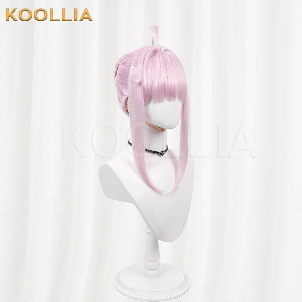 Blue Archive Shiranui Kaya Wig Light Cherry Blossom Pink Short Straight Basic Wig