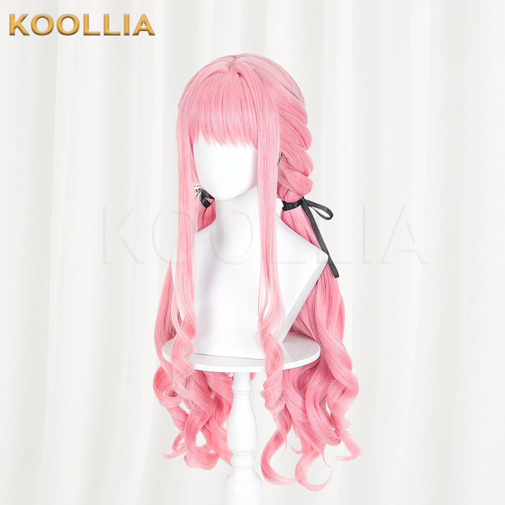 Infinity Nikki Su Nikki Wig Cherry Pink Double Braid Long Curly Basic Wig