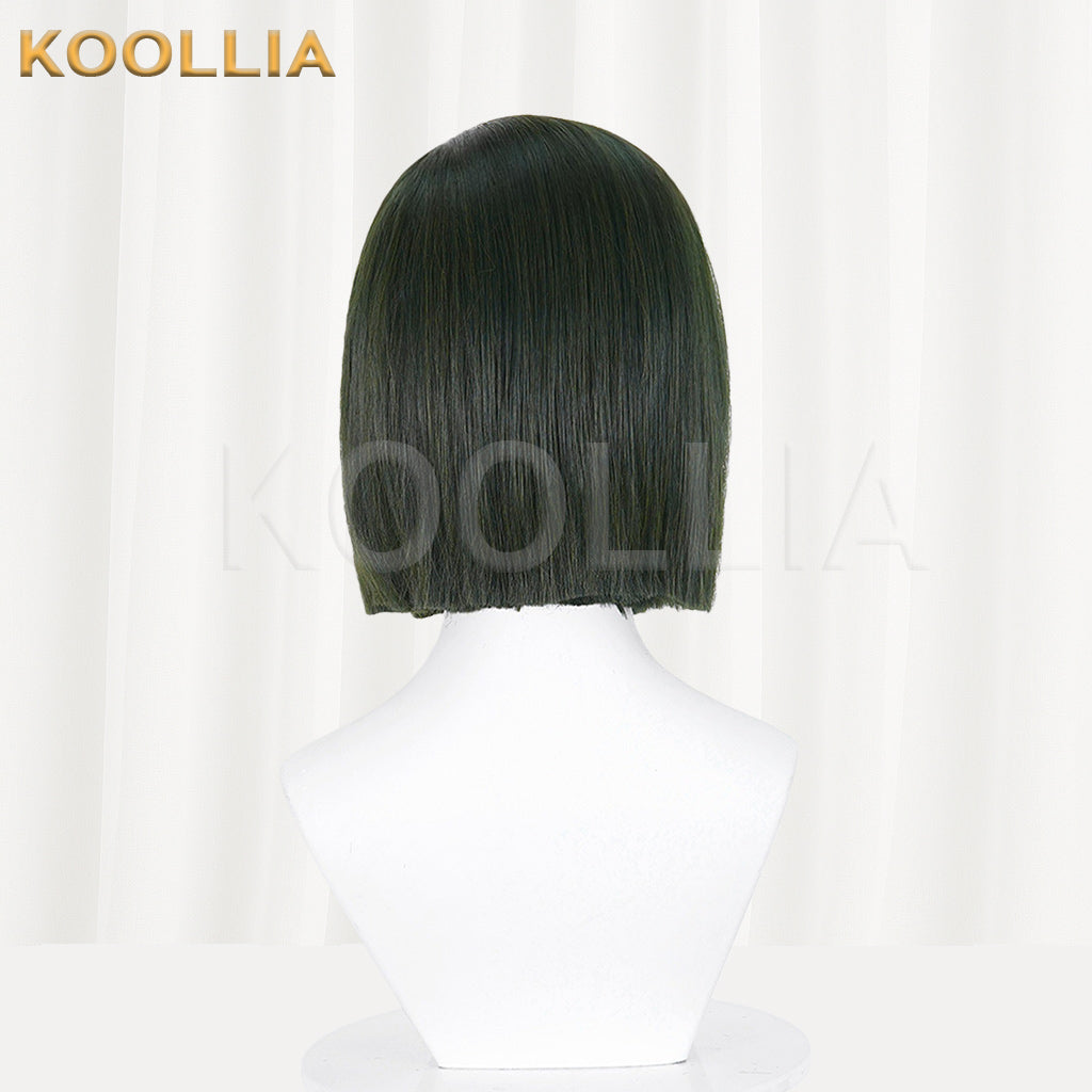 Hikaru no Go Toya Akira Wig Dark Moss Green Short Bob Basic Wig