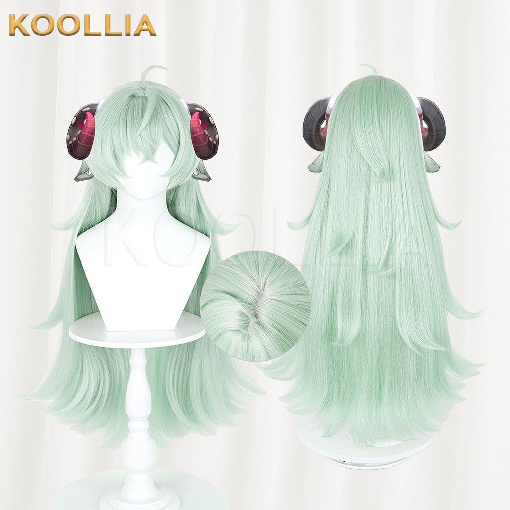 Loop Eloy Wig Mint Light‑Cyan Green Realistic Scalp Top Thick Mixed Fluffy Silk Extra‑long Layered Wig Basic Wig