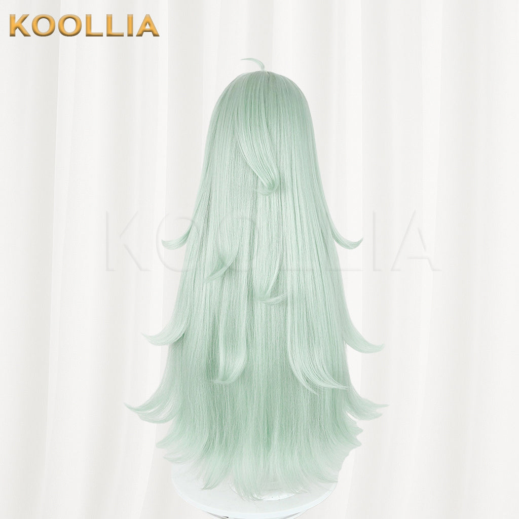 Loop Eloy Wig Mint Light‑Cyan Green Realistic Scalp Top Thick Mixed Fluffy Silk Extra‑long Layered Wig Basic Wig