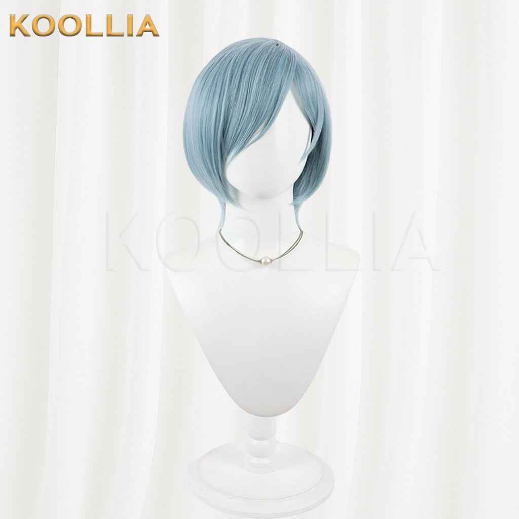 Project Sekai Colorful Stage Hinomori Shizuku Wig Misty Ice‑Blue Neat Bob Short Wig Basic Wig