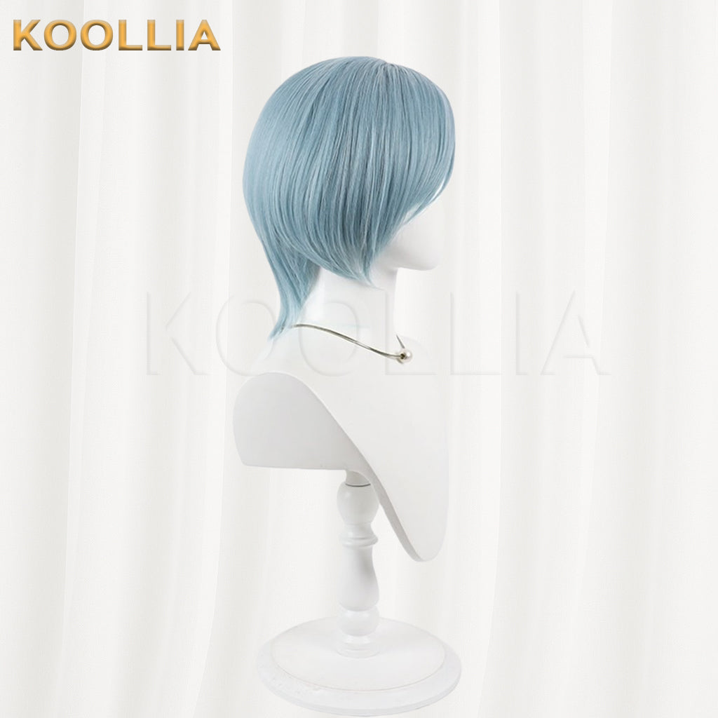 Project Sekai Colorful Stage Hinomori Shizuku Wig Misty Ice‑Blue Neat Bob Short Wig Basic Wig